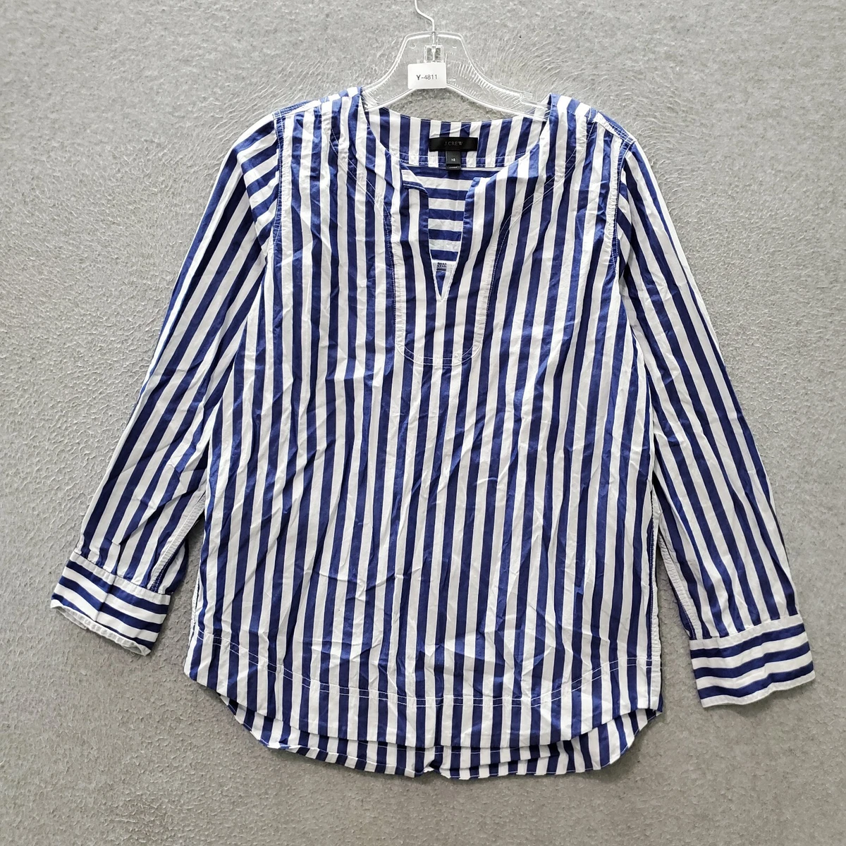 v neck striped blouse