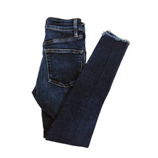 We the Free Free People Dark Wash Raw High-Rise Jegging Jeans Women's 24