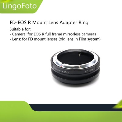 FD-EOS R Mount Lens Adapter Ring for FD Lens to for EOS R Mount Camera