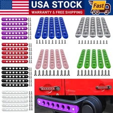 Aluminum Door Grab Handle Inserts Cover Trim for Jeep Wrangler JK 2007-2018