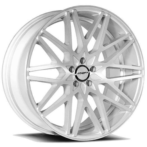 22 inch 22x9 Shift Racing FORMULA SILVER BRUSHED wheel rim 5x4.5 5x114 ...