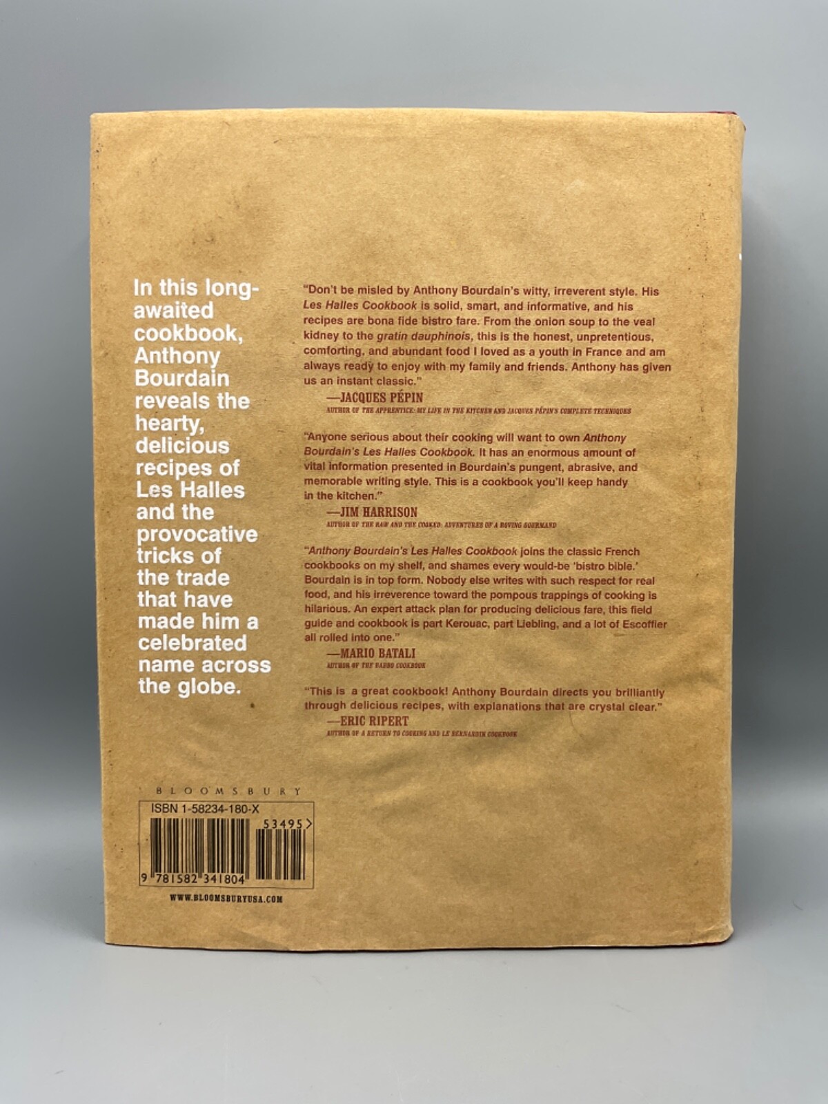 Anthony Bourdain’s Les Halles Cookbook HC/DJ, First Edition, 1st