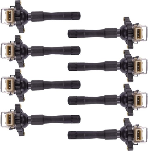 8x IRIDIUM Spark Plug & 8x Ignition Coil For BMW Land Rover 540i 740i X5 Z8 - Picture 2 of 10