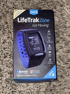 LifeTrak C410 24-hr Fitness Heart Rate Watch, Noir/Blizzard Bleu NEW