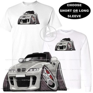BMW Z3 Z 3 Convertible Model Red Koolart Cartoon Car Art Graphic T Shirt
