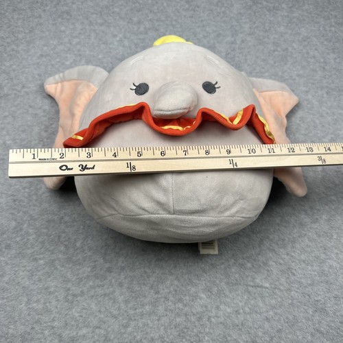 Disney Dumbo 8” Squishmallow Plush Elephant KellyToy Gray Nice Clean - Picture 5 of 5