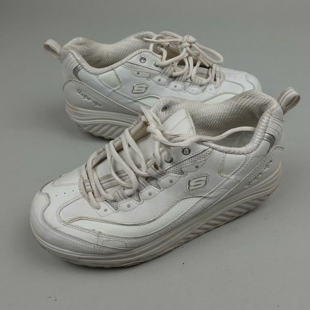 skechers shape ups white