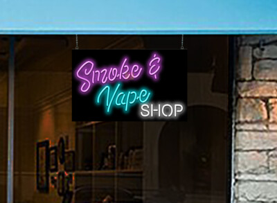 Smoke & Vape Shop Neon Sign - Large Size 32
