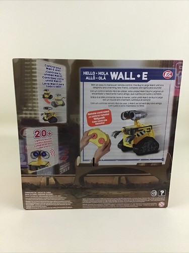Juguete de control remoto Hello Wall E RC ilumina sonidos Mattel Disney Pixar 2019 nuevo - Imagen 7 de 10