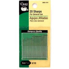 Dritz 20 Sharps Hand Sewing Needle Size 5/10 ...