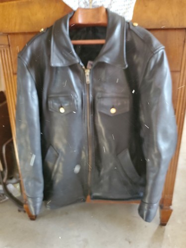 us police leather jacket