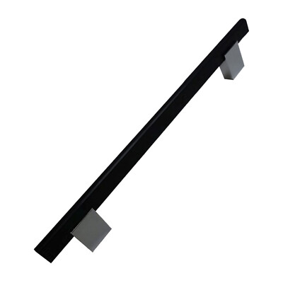 Bridge Style Metal Handle, Chrome Black, 8-13/16'' (224 mm) Overall Length