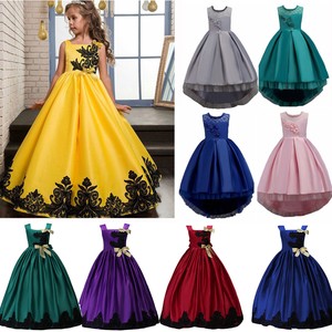 Lace Flower Girls Dress Full Length Formal Ball Gown For Kids