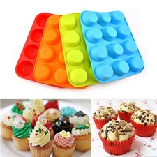 12 tazze silicone muffin cupcake teglia antiaderente lavastoviglie microonde sicuro'uk