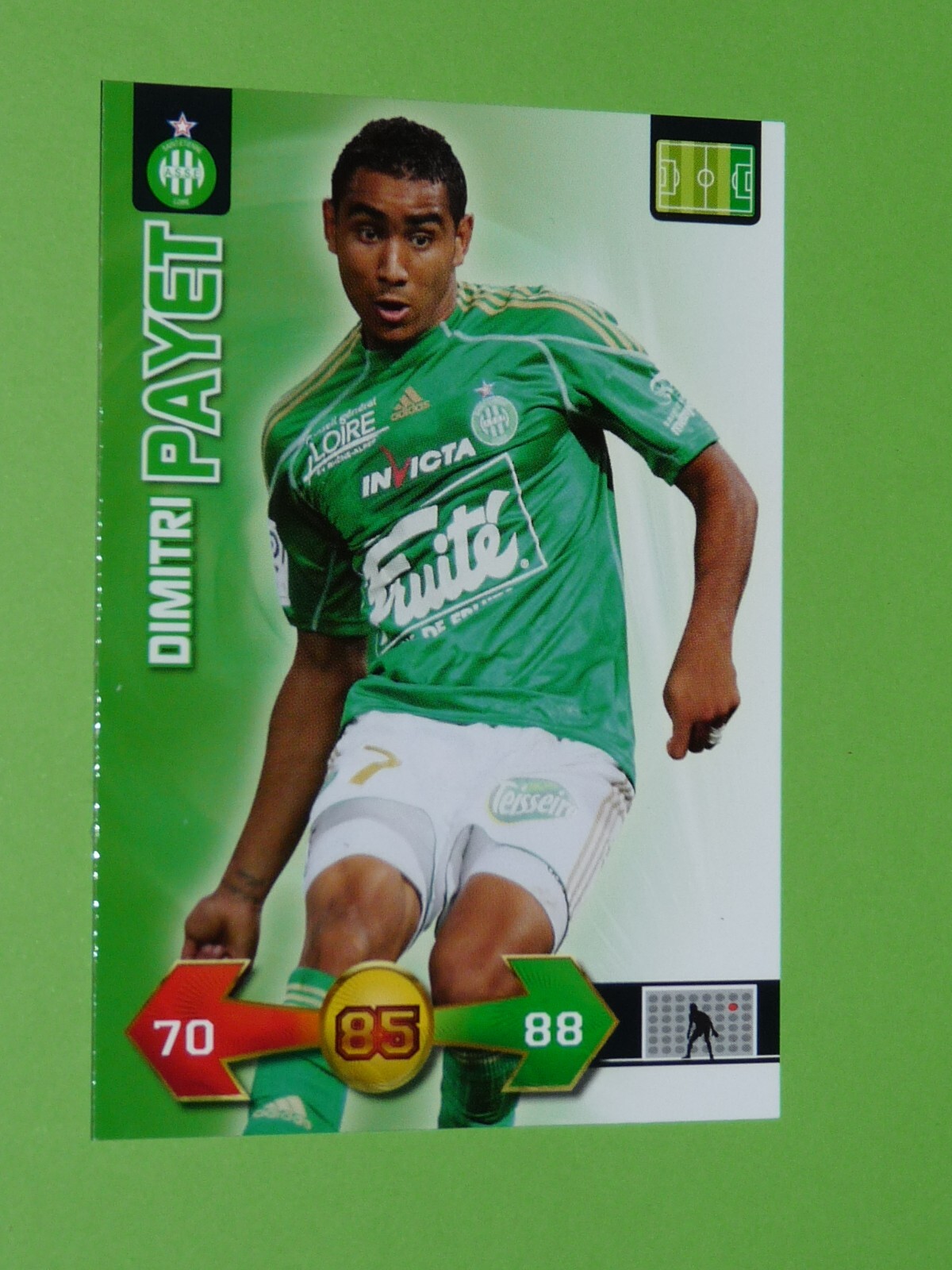 PAYET AS SAINT-ETIENNE ASSE VERTS PANINI FOOTBALL ADRENALYN CARD 2009-2010