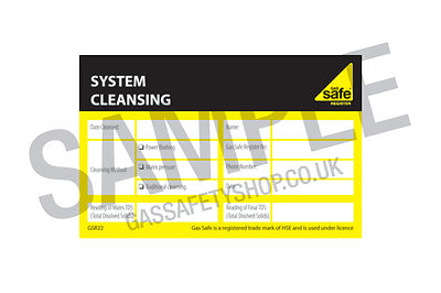Gas Safe System Reinigungsetikett - GSR22