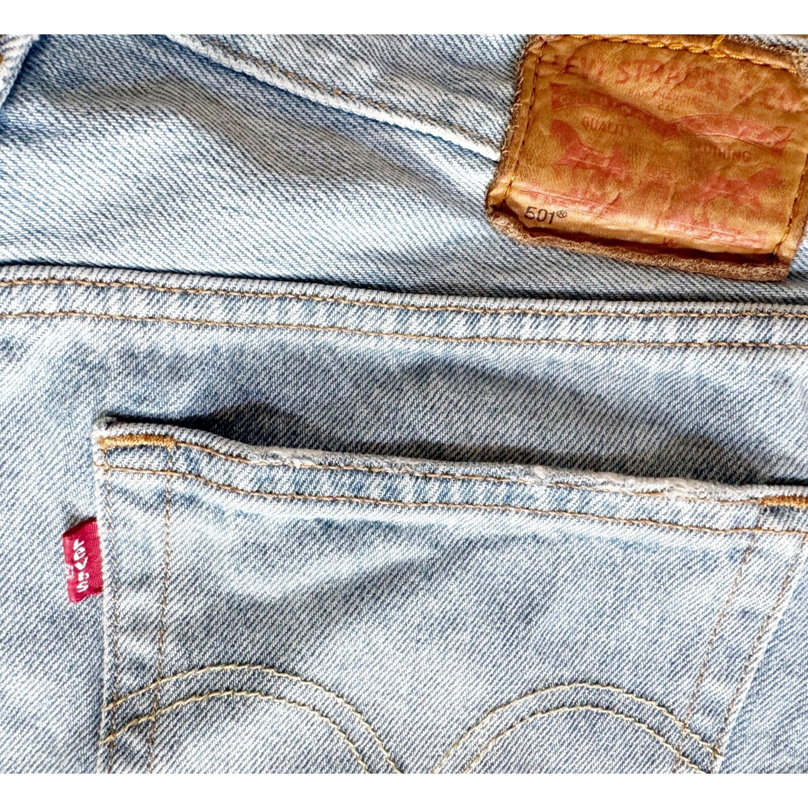 LEVI'S 501 Cut Off Button Fly Patchwork Distresse… - image 7