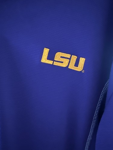 LSU Columbia Golf Pullover Omni Wick Purple Louisiana State University Tigers Lg - Picture 3 of 9