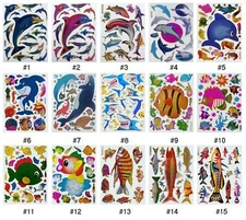 #299s Sea Ocean Fish Marine Cartoon Animal Craft Card Kids Children Stickers