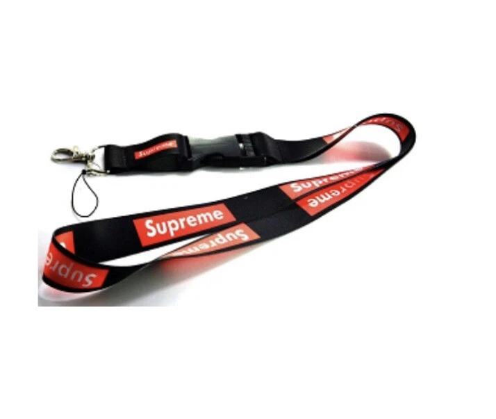 Supreme Lanyard Keychain Detachable Key Ring Hook ID Holder Key Fob