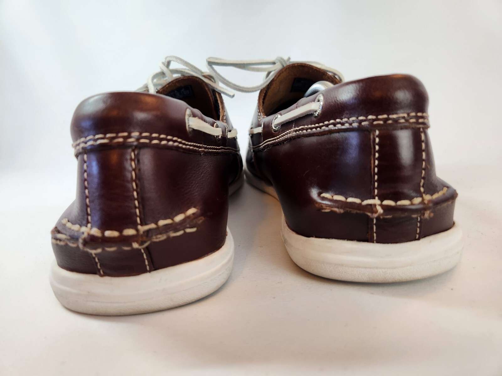 Nautica Classic Brown Leather Galley Boat Deck Shoe Sailing N83