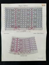 ELLEN McCARN Smocking Pattern Plate MYLES Sewing #01174 Vtg 1980s Ribbon Hearts
