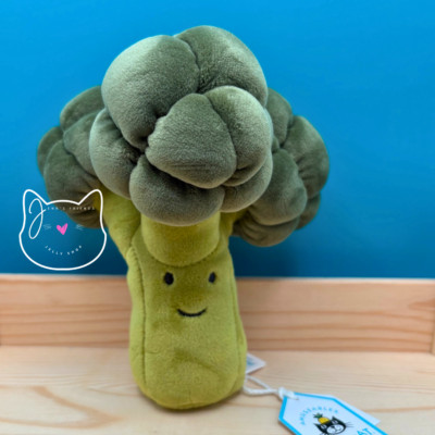 Jellycat VIVACIOUS VEGETABLE BROCCOLI New BNWT Food Soft Plush Stuffed Toy Green