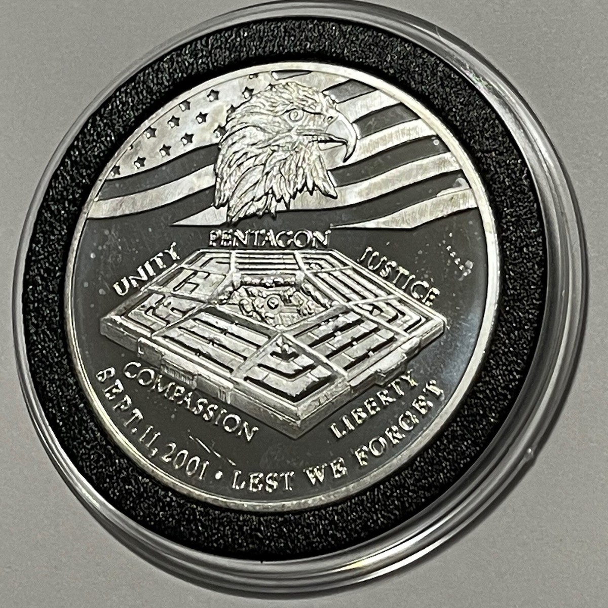 超美品　Amazing PENTAGON 9-11 Pentagon September 11th Memorial Coin 1 Troy Oz .999
