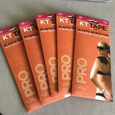 KT Tape FastPack PINK Elastic Sports Tape 3 Precut Strips - Lot Of 5 Packs