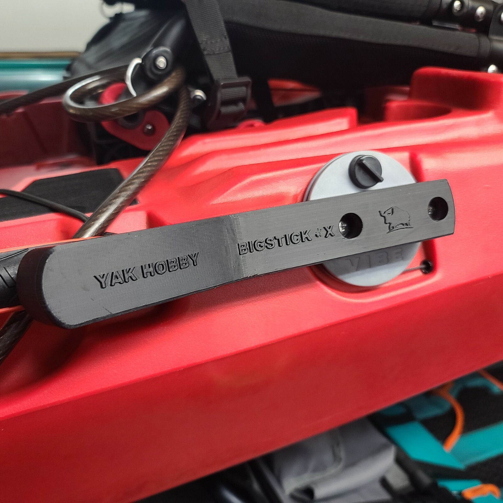VIBE Shearwater 125 BIGSTICK 2022 9.5 Extreme Duty Rudder Handle YAK Hobby Black