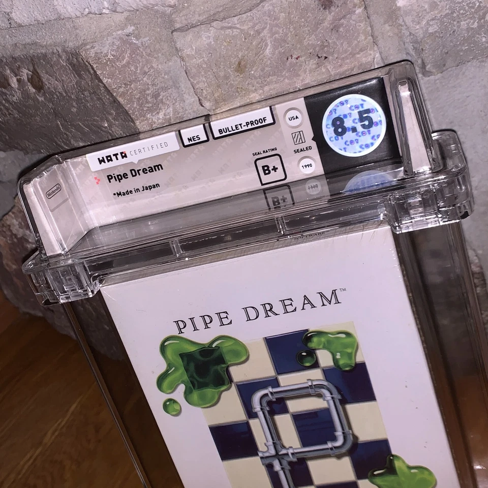 New NES Pipe Dream 1990 Factory Sealed WATA 8.5 Graded Nintendo Game - Image 2 of 3