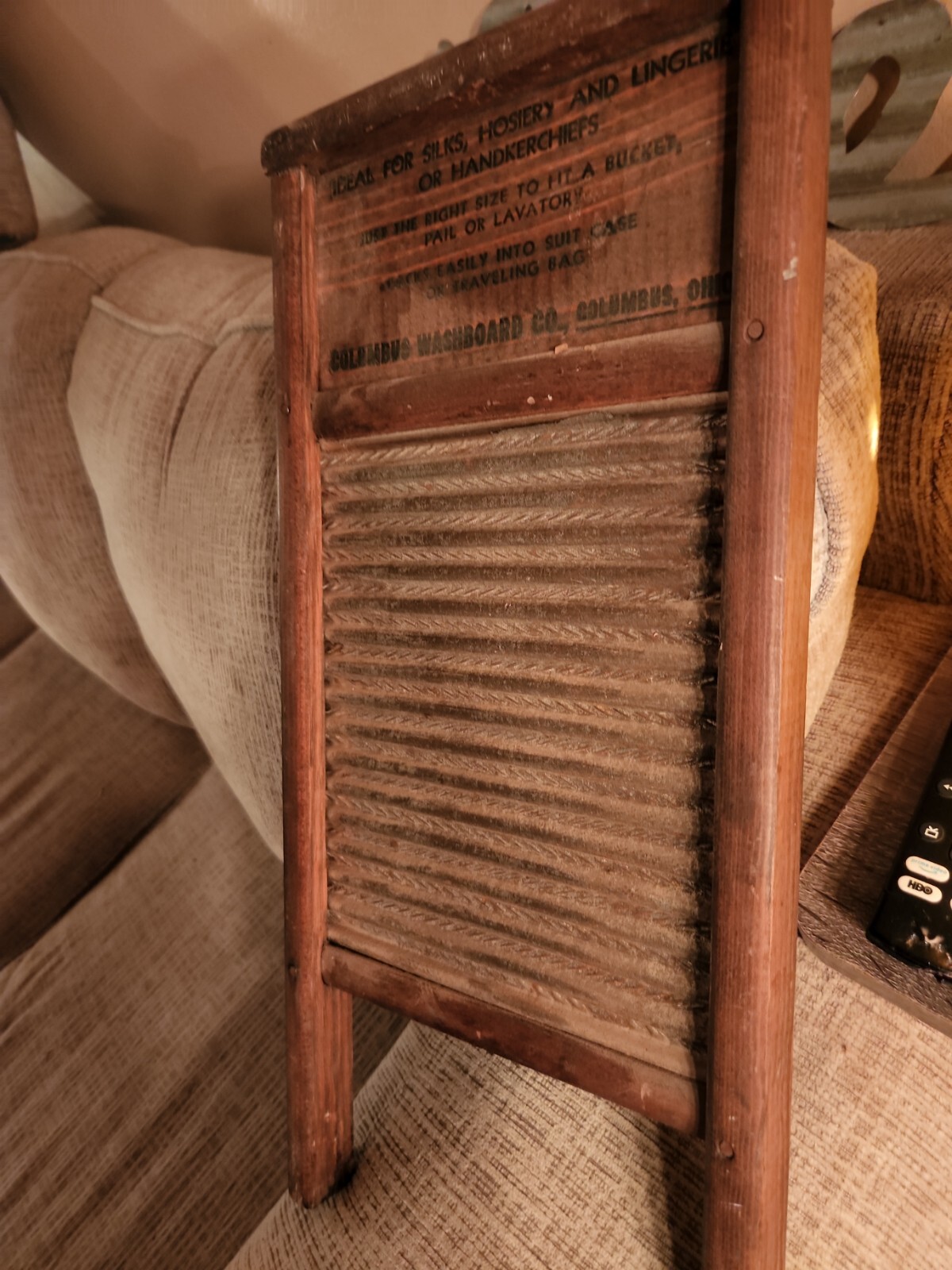 Vintage Washboard Universal 12"x18" Columbus Washboard Co. DUBL HANDI