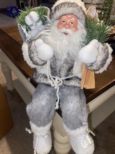 12  Shelf Sitting Santa Clause Rustic Farmhouse Christmas Santa Clause