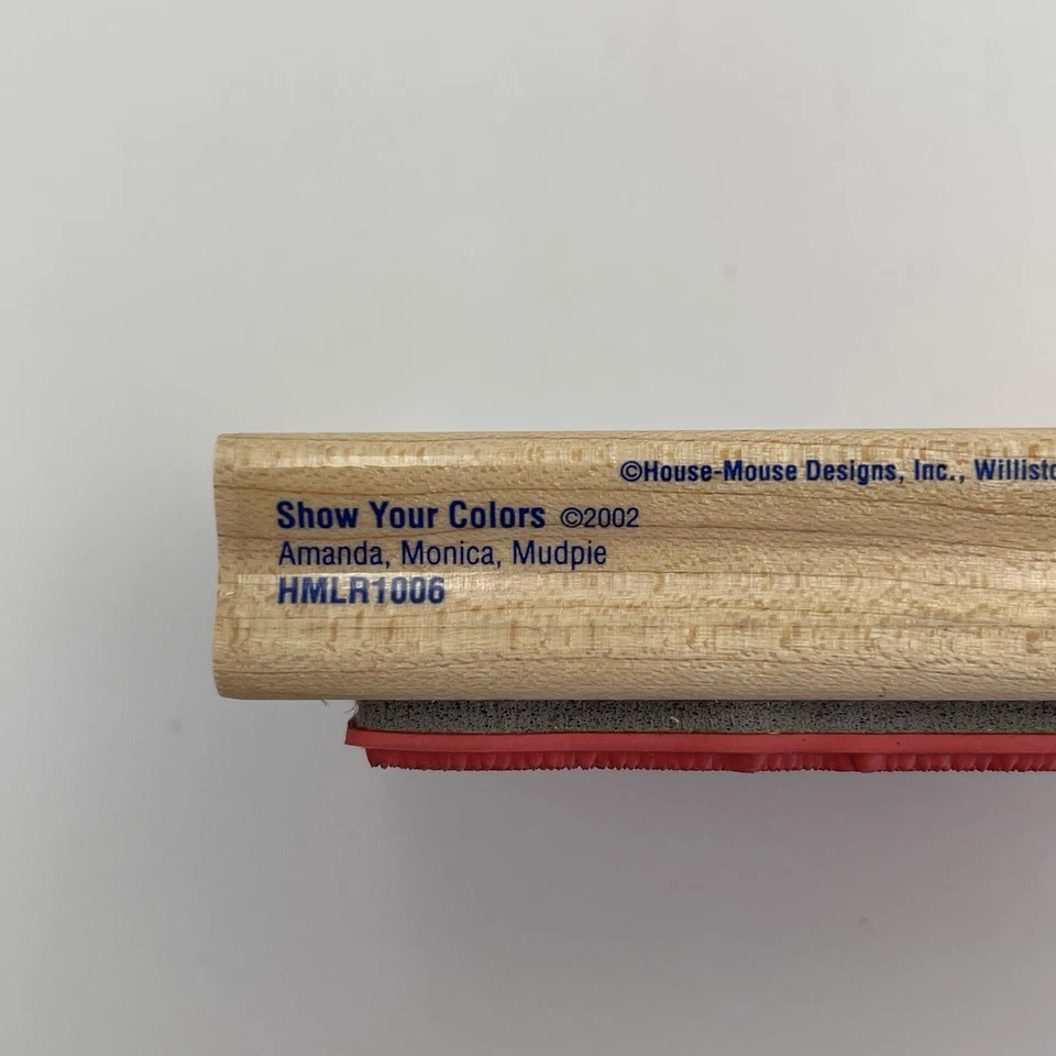 House Mouse SHOW YOUR COLORS (FLAG) Rubber Stamp 4 1/2” By 3 1/8” Pre-Owned Foto 4 de 4
