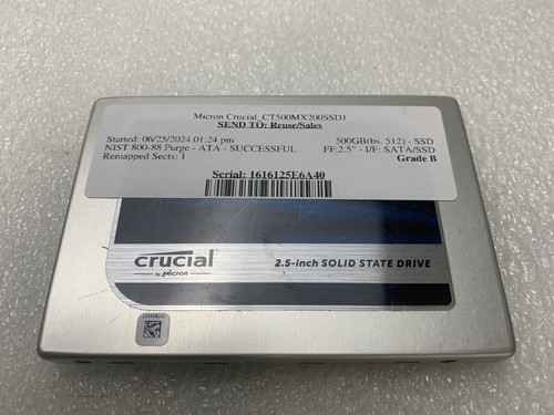 Crucial MX200 CT500MX200SSD1 500GB 2.5" SATA Solid State Drive SSD Grade A