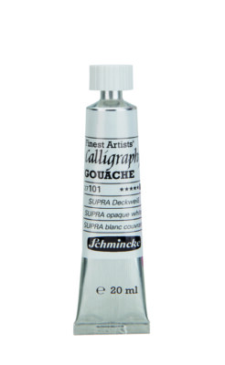 (862,50 /1l) Schmincke 20ml Calligraphy Gouache SUPRA Deckweiss Gouache  27 101