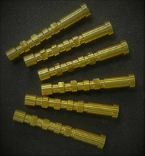 Brass 100 Grain Inserts for Gold Tip Carbon Arrows .246" Inside Diameter 6 pk
