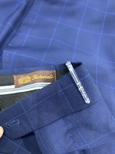 Traje Hombre Príncipe de Gales Azul Fresco Lana Tasmania T 46 48 50 52 54 56 58 - Imagen 8 de 12