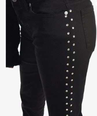 Just Cavalli Jeans Slim, Mid Waist, Stretch, verziert Gr. 34 - Made in Italy