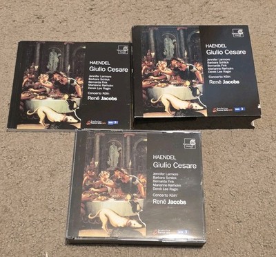 Handel Giulio Cesare 4 CD Box Set Harmonia Mundi Rene Jacobs Concerto Koln Larmo