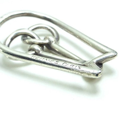 HERMES Horsebit Money Clip SV925 Silver Mens Wallet Authentic Used