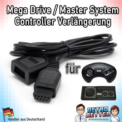 1,8m Mega Drive Controller Verlängerung Gamepad Verlängerungskabel MD1 MD2 1 2