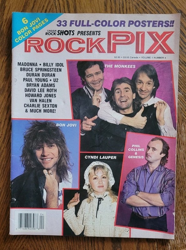 Vintage 1987 Creem Rock Shots Presents Pix Magazine - Van Halen, Bon Jovi, ...