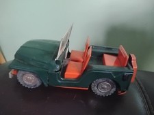 Vintage SSS Shioji Tin Friction-Motor Military Police Jeep No. S-1077