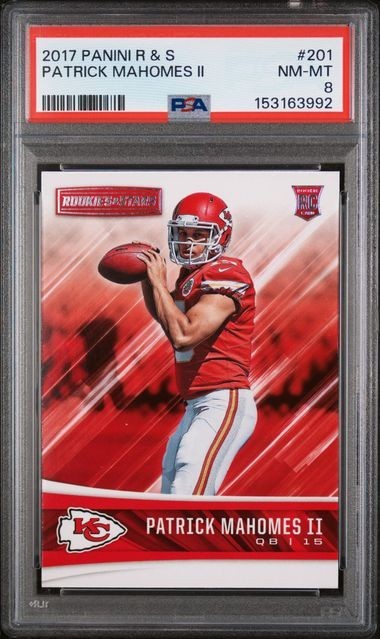 2017 PANINI ROOKIES & STARS #201 PATRICK MAHOMES II ROOKIE RC PSA 8