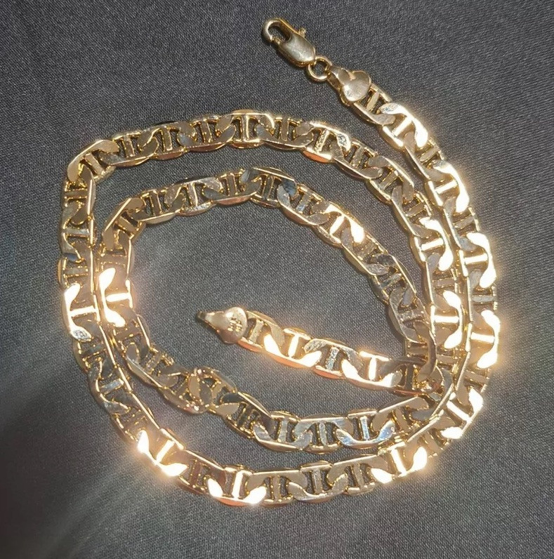 *14K Gold Plated 20" MARINER CHAIN **MADE IN ITALY HIGHEST QUALITY** 7mm! FF15