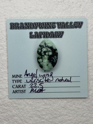 Angel Wing Variscite cabochon. Lander Co. High Grade natural. 22.5 Carats