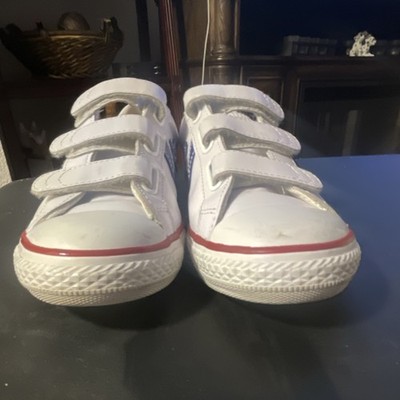 Converse Star Player Unisex Kids US 5 Low Top Hook & Loop Sneakers White