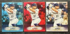 2025 Topps Stadium Club Caleb Durbin Rookie Red & Light Blue Foil & Base #142