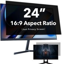 24" Computer Privacy Screen Filter 16:9 Widescreen, Anti-Glare Blue Light Shield